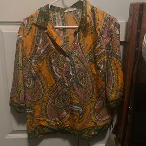 Vintage 60s Psychedelic Paisley Blouse